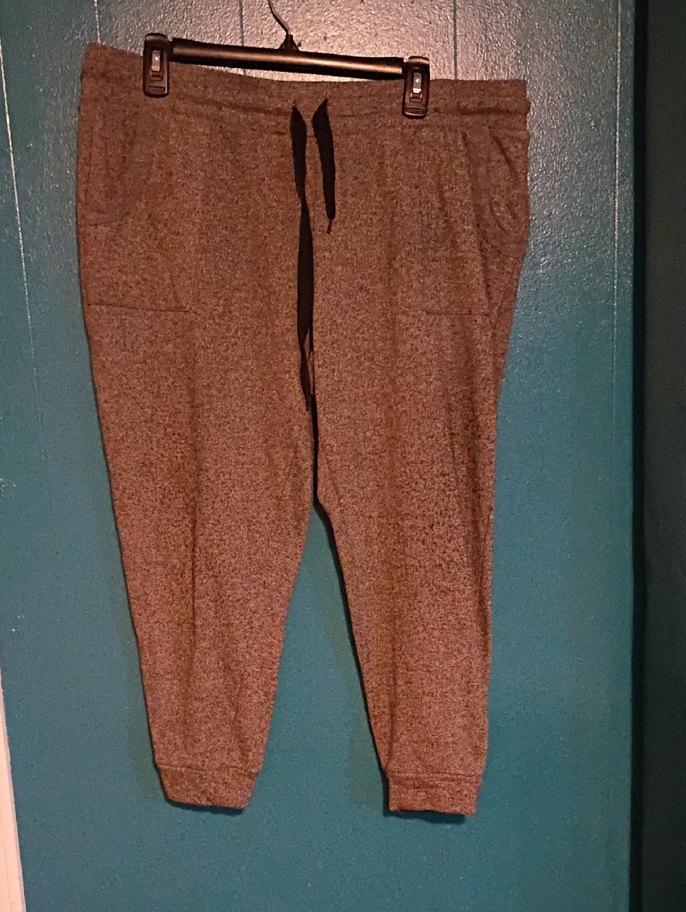 Women's Gray Heather Jogger Pants with Drawstring
